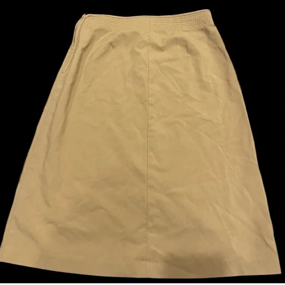 Coach Women’s 100% Wool Tan Regular Fit Back Zip Straight & Pencil Skirt Size 0 - Picture 5 of 7